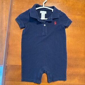 Ralph Lauren Navy Blue Baby Romper